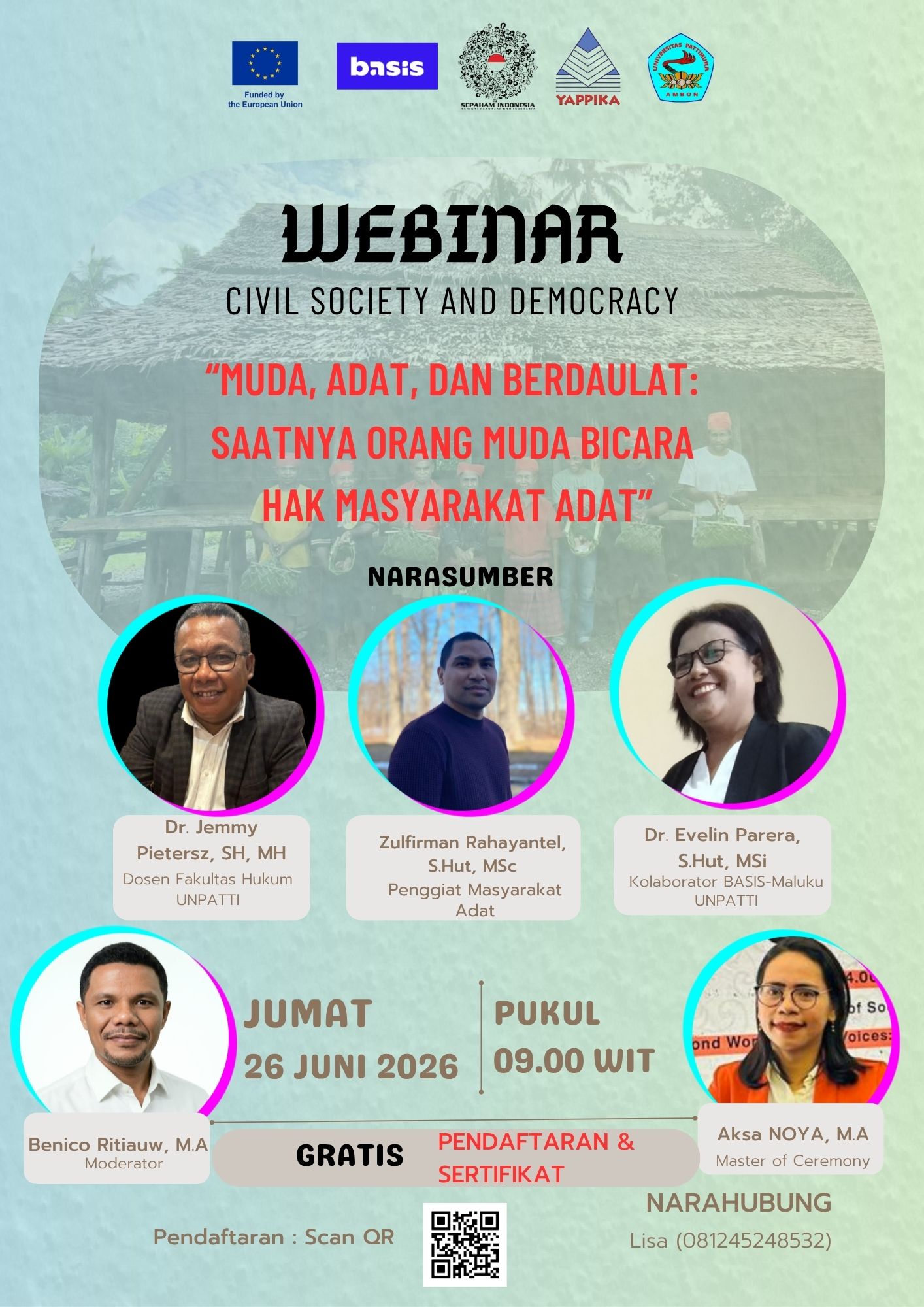 Webinar UNPATTI - Muda, Adat dan Berdaulat